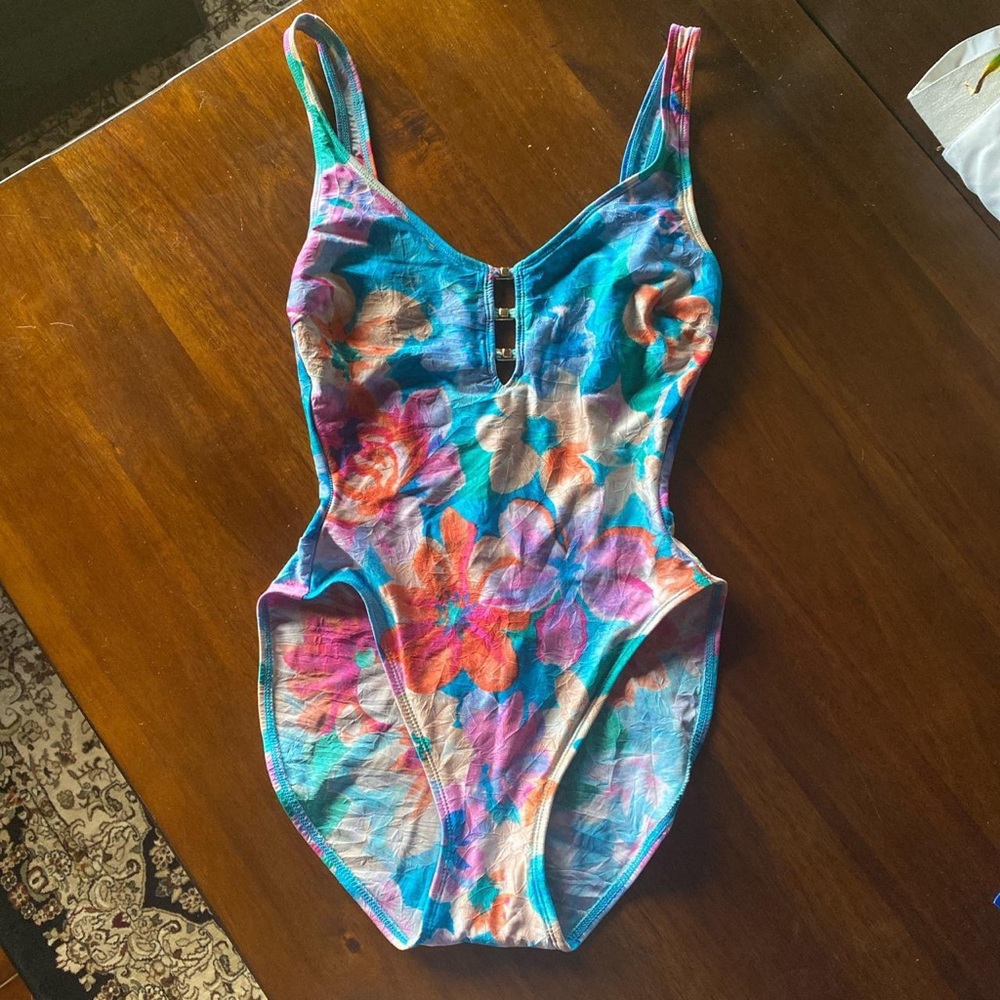 American vintage one piece swimming suit, modern size medium